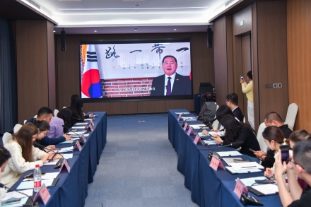 대한기자신문 이창호 대표, 동북아미디어기자회견서 영상 축사
